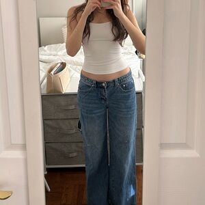 Edikted dark wash blue jeans